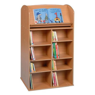 York Single Sided 1500 Bookcase + Lecturn - Beech - Educational Equipment Supplies