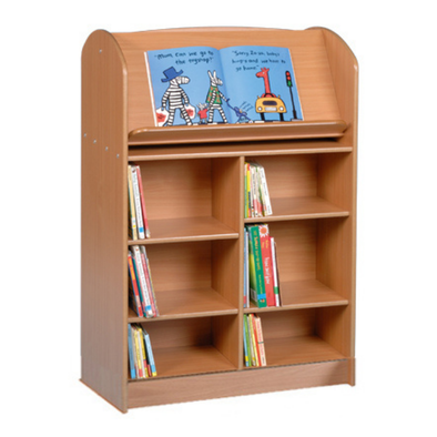 York Double Sided 1200 Bookcase + Lecturn - Beech - Educational Equipment Supplies