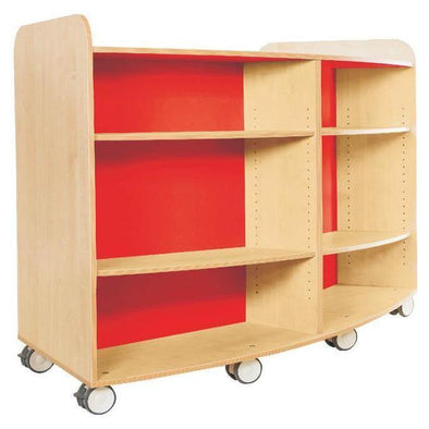 Kubbyclass Curved Library Bookcase 1250mm - Educational Equipment Supplies