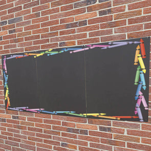 Long Indoor/Outdoor Mural Chalkboard - Educational Equipment Supplies