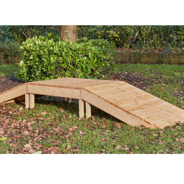 Long Wooden Outdoor Bridge - Educational Equipment Supplies