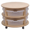 Playscapes Mobile Low Level Circular Storage Unit - 8 x Plastic Trays - Educational Equipment Supplies