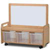 Playscapes Mobile Low Level Storage Unit & Magnetic Panel - 3 x Plasticr Trays - Educational Equipment Supplies