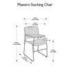 Maestro High Density Chair + Chrome Frame - Educational Equipment Supplies