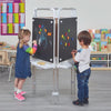 Magnetic Chalkboard 3 Sided Easel - Educational Equipment Supplies