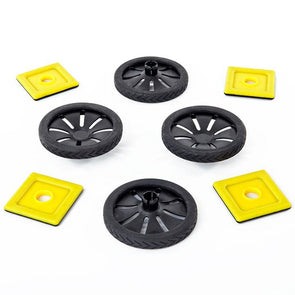 Magnetic Polydron Add-on Wheels - Educational Equipment Supplies