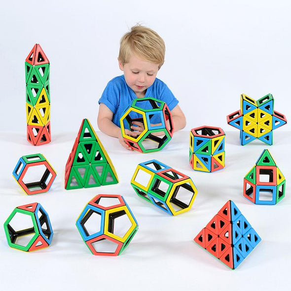 Magnetic Polydron School Set  - 224 Pieces - Educational Equipment Supplies