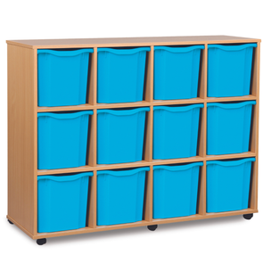 Jumbo 12 Tray Mobile Storage Unit W135 x D45 x H106m 12 Jumbo Tray Storage | School Tray Storage | www.ee-supplies.co.uk