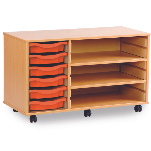 Super Value Tray Storage Unit x 6 Trays & 2 Shelves 6 Value Tray Unit With 2 Shelves | School tray Storage | www.ee-supplies.co.uk