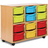 Allsorts Mobile Tray Storage With 12 Deep Trays Allsorts Tray 12 Deep Tray Store | School Tray Storage | www.ee-supplies.co.uk