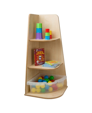 TW Nursery Free Standing Tall Corner Shelf - Educational Equipment Supplies