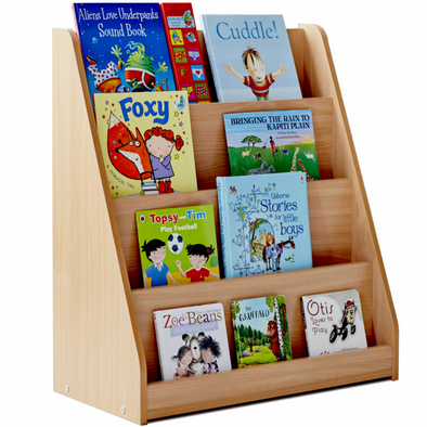 Library Unit With 4 Tiered Fixed Shelves - Educational Equipment Supplies