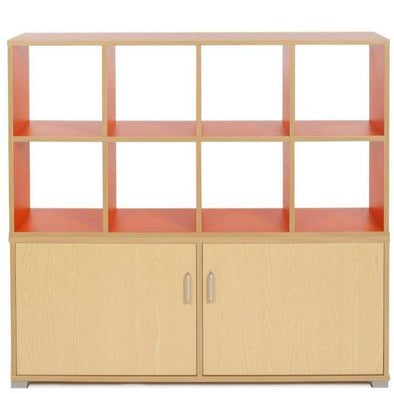 4 Bay Low Level Cupboard + 8 Cube Room Divider - Educational Equipment Supplies