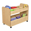Library Maple Mobile Double Decker Trolley - Educational Equipment Supplies