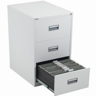 Metal Filing Cabinets - 3 Drawers - White - Educational Equipment Supplies