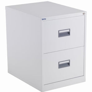Metal Filing Cabinets - 2 Drawers - White - Educational Equipment Supplies