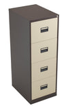 Metal Filing Cabinets - 4 Drawers - Coffee/Cream - Educational Equipment Supplies