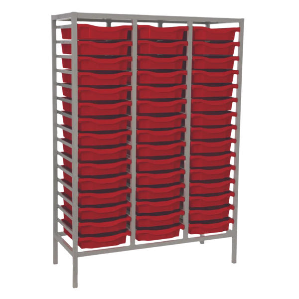 Metal Static Tray Storage Unit - 57 Shallow Trays