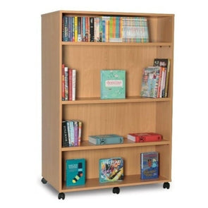MF Mobile Double Sided Bookcase - W1000 x D574 x H1500mm MF Double Sided Bookcase - W1000 x D574 x H1500mm | ee-supplies.co.uk