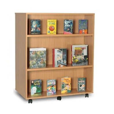 MF Mobile Double Sided Bookcase - W1000 x D574 x H1200mm MF Double Sided Bookcase - W1200 x D574 x H900mm | ee-supplies.co.uk