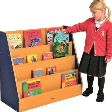 Milan 4 Tier Book Storage – Blue - Educational Equipment Supplies