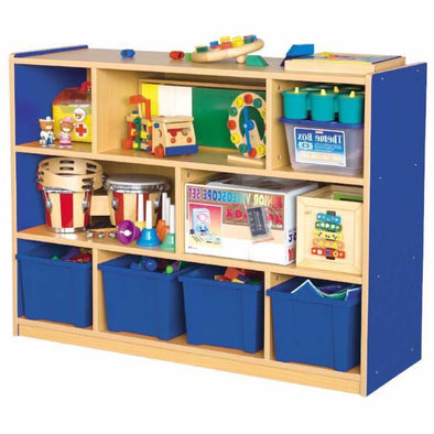Milan 8 Compartment Cabinet Blue - 4 Trays - Educational Equipment Supplies