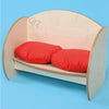 TW Nursery Mini Children's Nursery Bench Seat + Cushions - Maple - Educational Equipment Supplies
