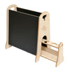 TW Nursery Mini Children's Blackboard / Whiteboard Mini Easel + Storage Trolley - Maple - Educational Equipment Supplies