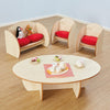 TW Nursery Mini Tables & Chair & Sofa With Cushions - Maple - Educational Equipment Supplies