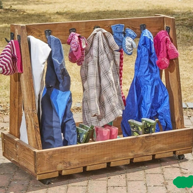 Outdoor Nursery Cloakroom Storage (Mobile) - Educational Equipment Supplies