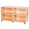 Mobile / Static Shelving - Open Shelf Quad Unit - H779mm - Educational Equipment Supplies