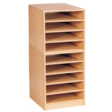 Mobile & Static 9 Fixed Shelves A2 Paper Storage - Educational Equipment Supplies