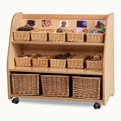 Playscapes Mobile Trolley With Display & Mirror Back + Baskets - Educational Equipment Supplies