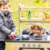 Mobile Wooden Outdoor/Indoor Role Play Kitchen - Educational Equipment Supplies