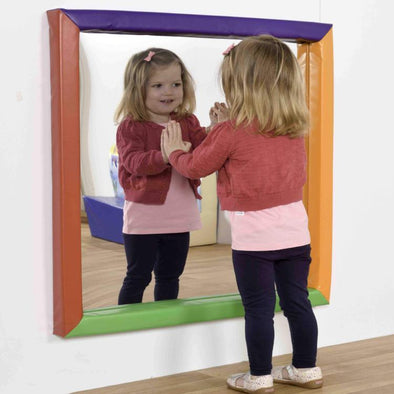 Large Square Safety Mirror With Padded Frame - Educational Equipment Supplies