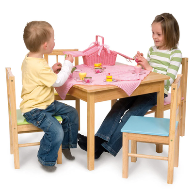 Natural Wooden Chairs x 4 & Table Ages 3 Years Natural Wooden Chairs x 4 & Table Ages 3 Years |  Childrens Wooden Chair | www.ee-supplies.co.uk