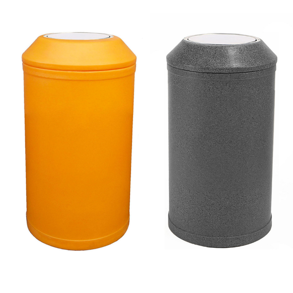 Micro Outdoor Litter Bins - Stainless Steel Flip Top - Educational Equipment Supplies