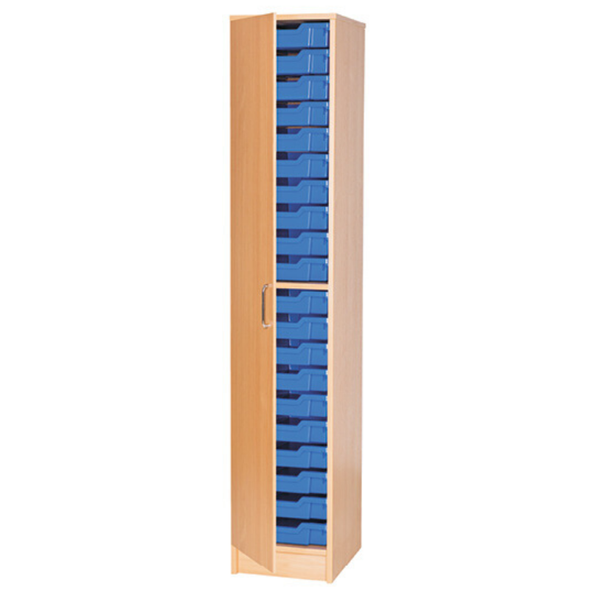 20 Tray Storage Cupboard - Full Door - Educational Equipment Supplies