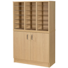 Premium 18 Space Pigeonhole Unit With Cupboard - Educational Equipment Supplies