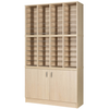 Premium 48 Space Wide Pigeonhole Unit With Cupboard - Educational Equipment Supplies