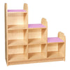 KubbyClass 3 Tier Stepped Storage Cube - Left Hand + Trays - Educational Equipment Supplies