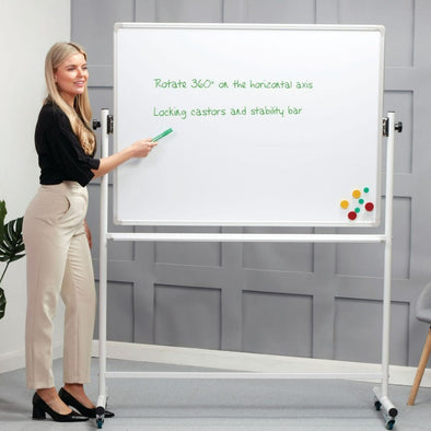 Mobile Swivel Writing Board Non-Magnetic Mobile Writing Board |  Easels | www.ee-supplies.co.uk