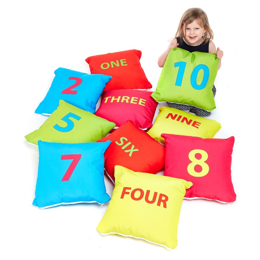 Number Cushion Pack x 10 | Educational Equipment Supplies