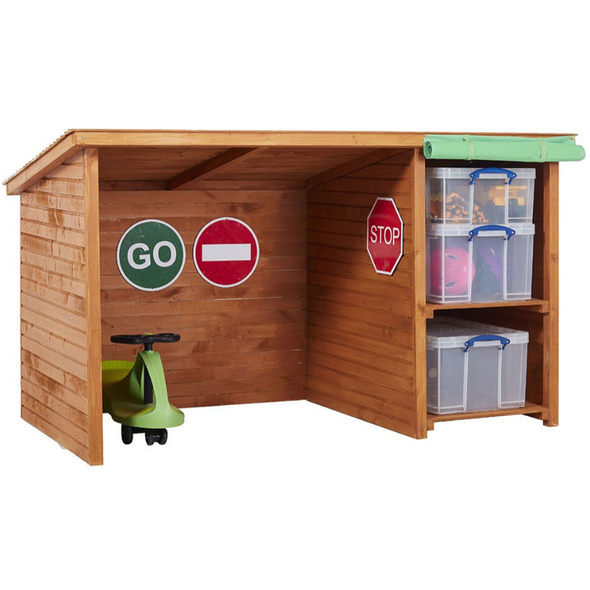 Nursery Bike Shed With Storage - Educational Equipment Supplies