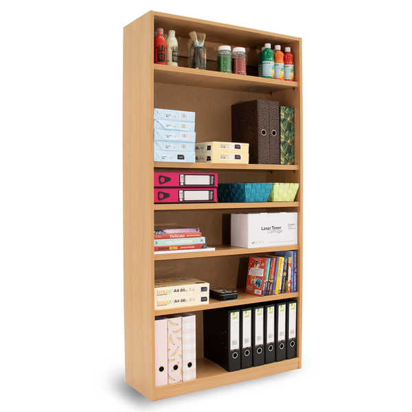 Open Extra Tall Wooden Bookcase W900 x D320 x H1800mm