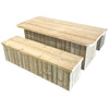Outdoor Chunky Wooden Table And Benches - Educational Equipment Supplies