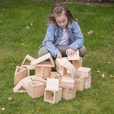 Outdoor Natural Hollow Blocks - Set 27 - Educational Equipment Supplies