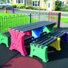Outdoor Plastic Multi Coloured Bench - Educational Equipment Supplies
