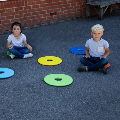 Outdoor Rainbow™ Circular Cushions Set of 32 - Educational Equipment Supplies