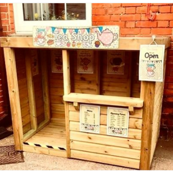 Outdoor Wooden Role Play Shop Outdoor Simple Wooden Shop | Great Outdoors | www.ee-supplies.co.uk